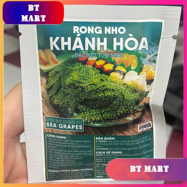 Combo 10 Gói Rong Nho Tách Nước Khánh Hoà 25Gr - Giàu Dinh Dưỡng - Công Nghệ Tách Nước Tiêu Chuẩn Nhật Bản | BigBuy360 - bigbuy360.vn