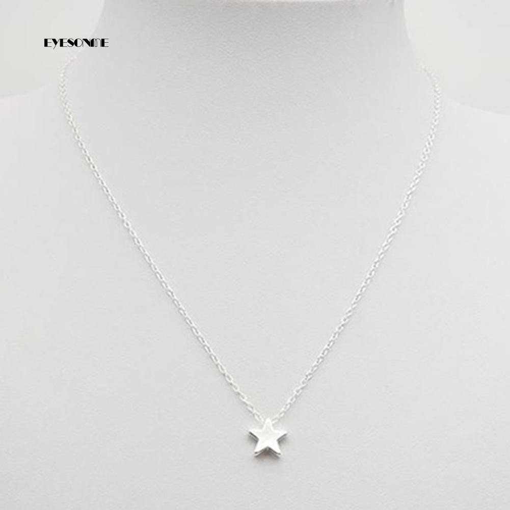 Vòng cổ choker mặt ngôi sao 5 cánh thiết kế đơn giản