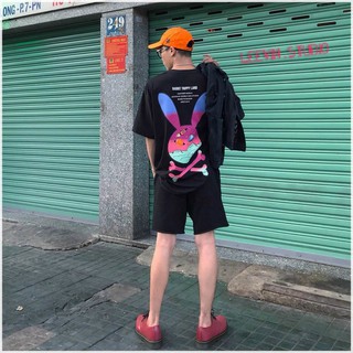 Áo Thun in hình thời trang unisex phong cách oversize BAD RABBIT Tee phông cotton co giãn cặp đôi nam nữ tay lỡ mùa hè