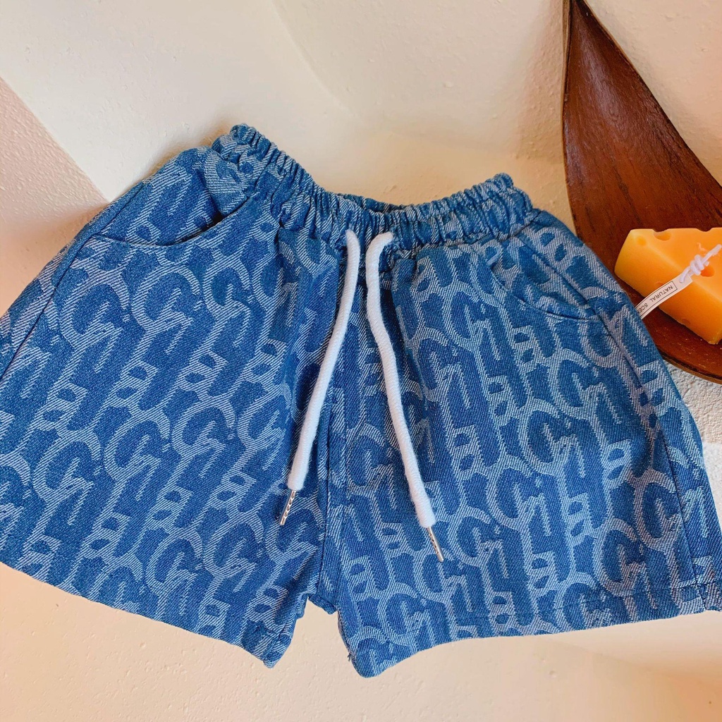 [Hàng Mới Về] Quần Short Denim Cotton Dáng Rộng Thoải Mái Dễ Phối Đồ Phong Cách Mùa Hè Cho Bé Trai