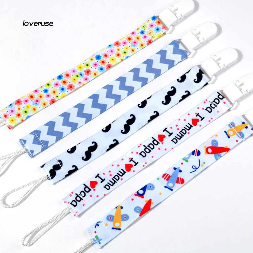 Dây giữ ti giả có kẹp gắn áo em bé tiện dụng chất lượng cao