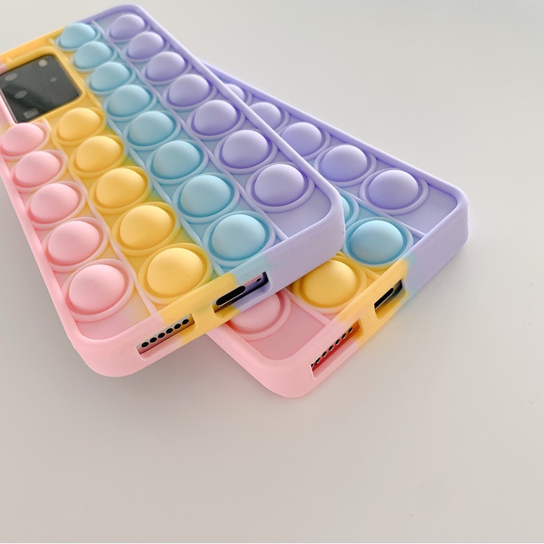 Ốp điện thoại silicone dẻo màu cầu vồng nhiều màu cho Samsung Galaxy Note 10 10+ Plus 9 S21 S21+ S20 S20+ Ultra FE