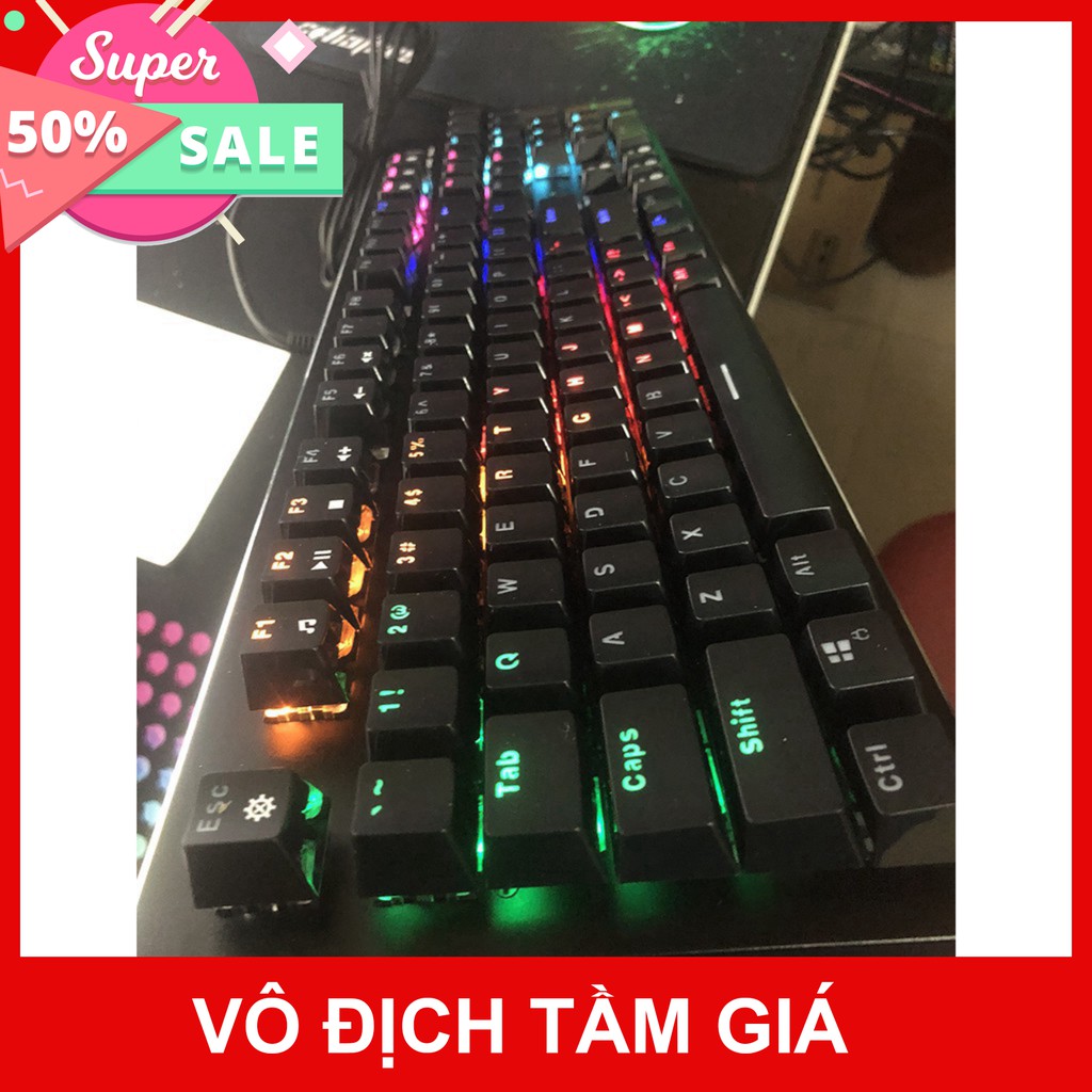 Bàn phím cơ Gaming Fuhlen Eraser - Fuhlen E  - Led Rainbow - Chính hãng - Có tem chống hàng giả - Bảo hành 24 tháng