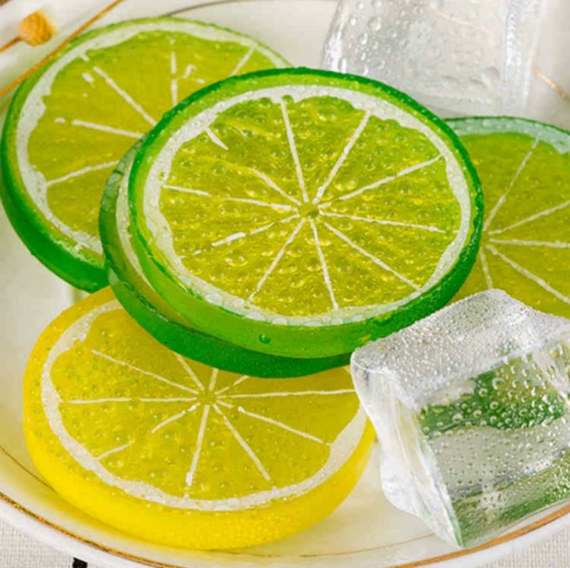 Set 10 Phụ Kiện Hình Lát Cam Trong Suốt Trang Trí Điện Thoại