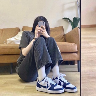 Giày thể thao nike court borough xanh navy bq5448-107 chính hãng