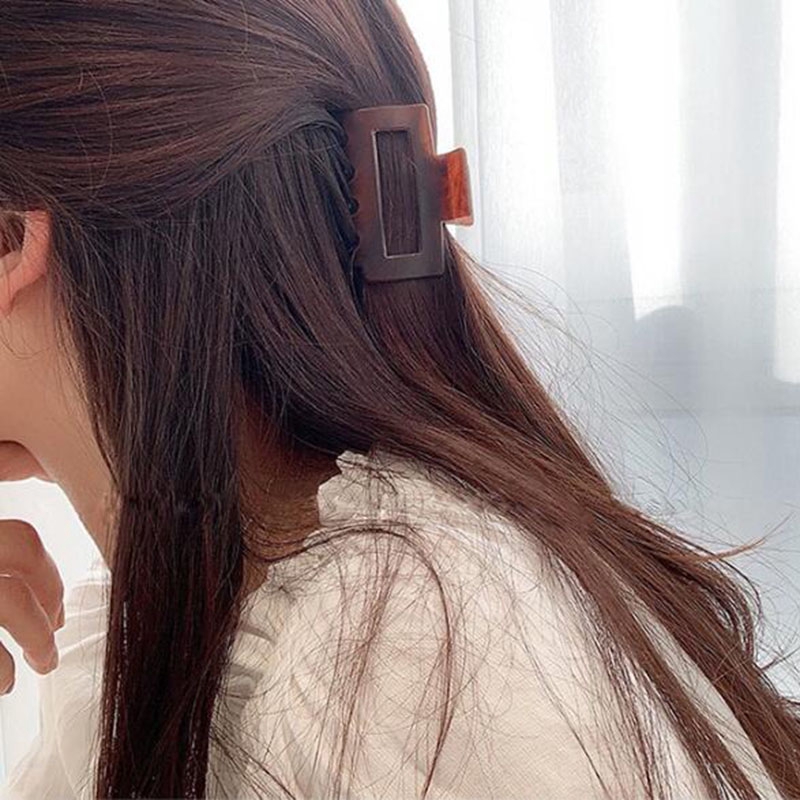 Kẹp tóc càng cua bằng acrylic hình chữ nhật