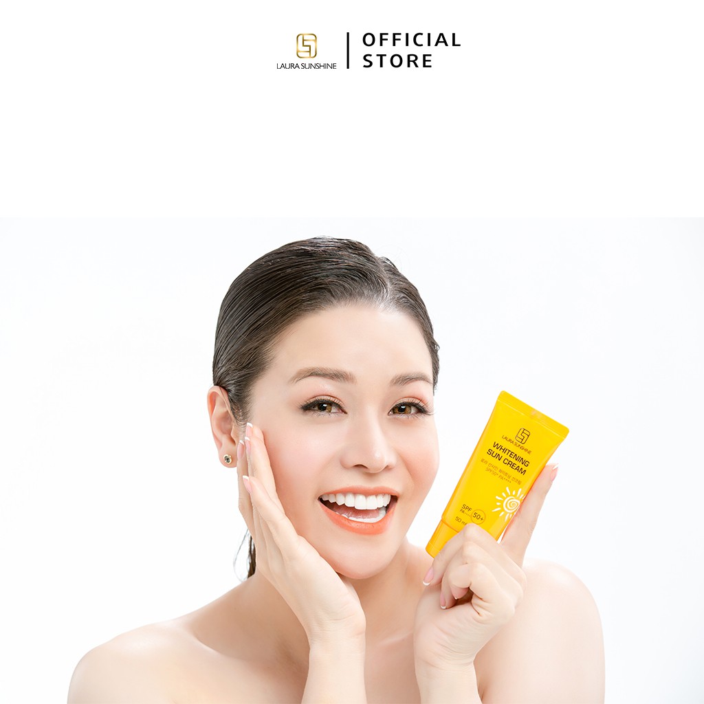 Kem chống nắng dành cho da mặt Laura Sunshine Whitening Sun Cream Nhật Kim Anh SPF50+ PA++++ 50ml