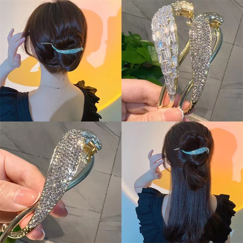 Kẹp Tóc Xoắn Lưng Cao Cấp Phong Cách Hàn Quốc Cho Nữ