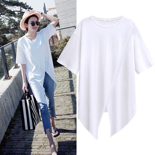 Áo thun vạt đắp chéo front cross t-shirt korea