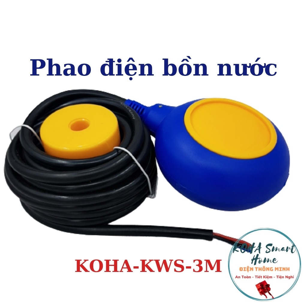 Phao điện tự động chống tràn chống cạn máy bơm nước KWS - 2 Mét / 3 Mét