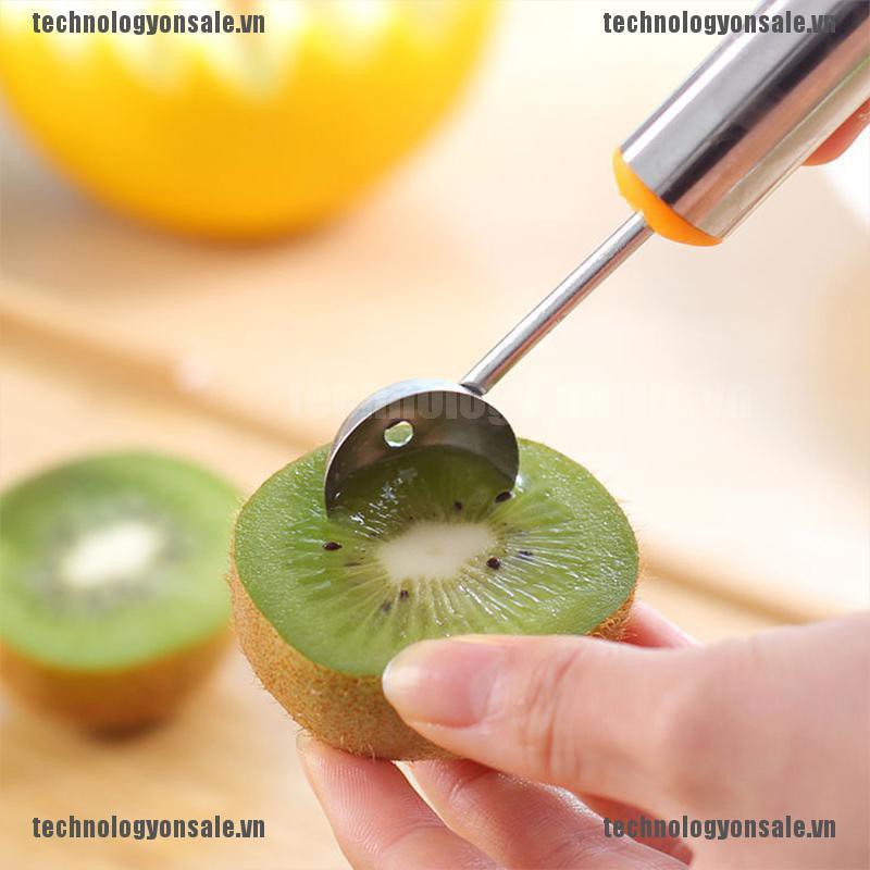 [Tech] New Stainless Steel Ice Cream Double-End Scoop Spoon Melon Baller Cutter Fruit [VN]