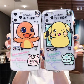 iphone 11 11pro 11pro max Dễ thương Pikachu Soft Clear Ốp lưng điện thoại TPU