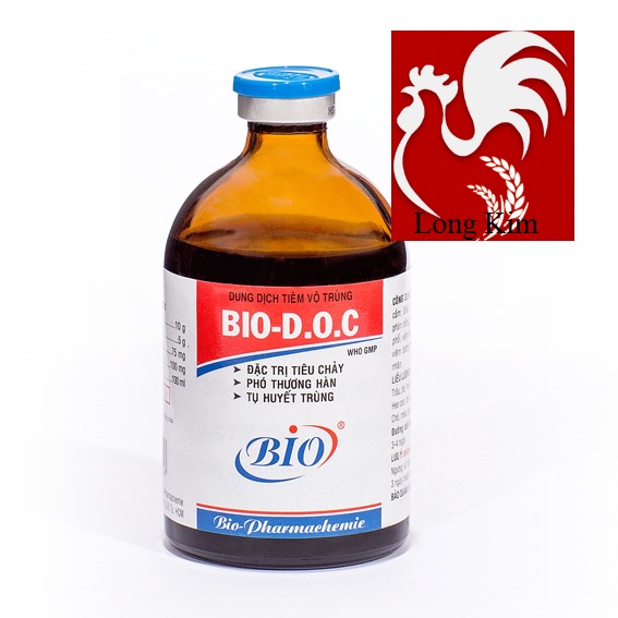 Bio DOC chai 20ml viêm phổi, phó thương hàn trên Heo, trâu, bò, dê, cừu, chó, mèo, gà đá, gia cầm