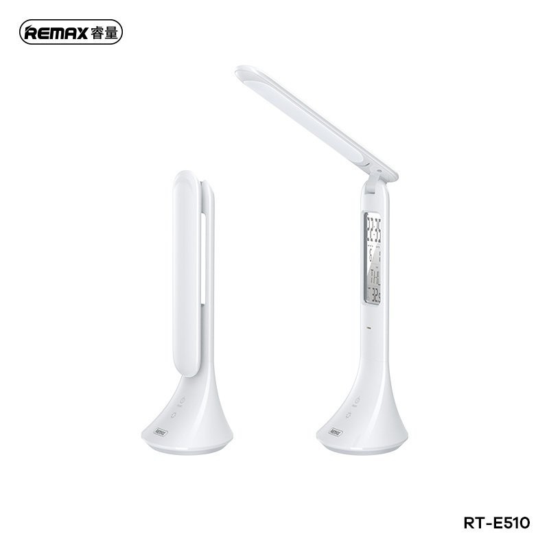 REMAX RT-E510 / E185 / E500 : Đèn bàn LED tích điện chống cận 3 chế độ sáng - Hiển thị Ngày,Giờ,Nhiệt độ và Có báo thức
