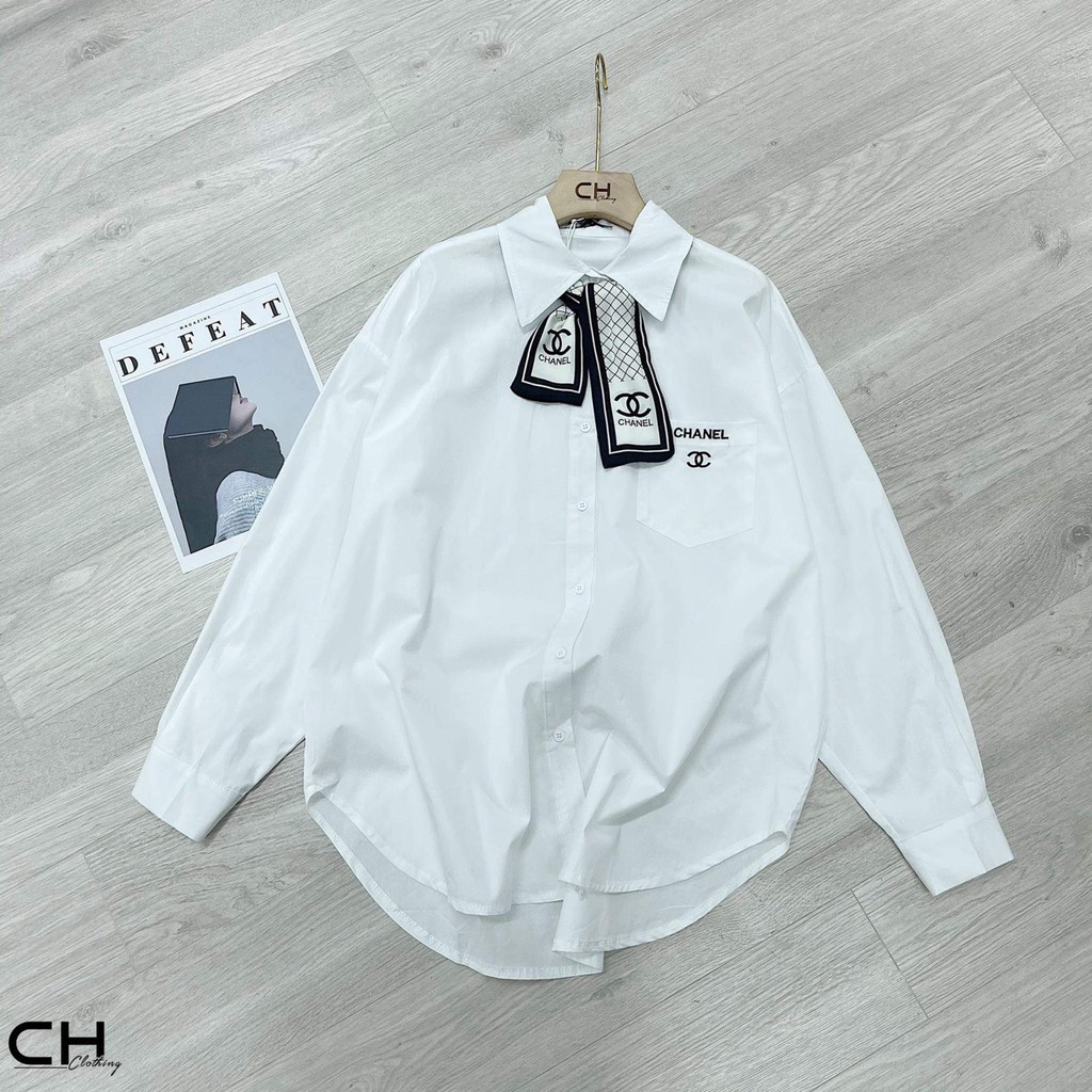 SƠ MI KÈM KHĂN CAO CẤP - CHẤT LIỆU THÔ NHẬP KHẨU - MÀU TRẮNG - [NHẬP KHẨU] | BigBuy360 - bigbuy360.vn