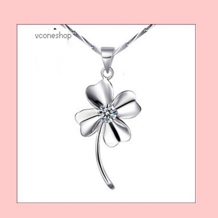 Dây chuyền tứ diệp thảo bạc vòng cổ thiết kế thời trang mới lạ độc đáo