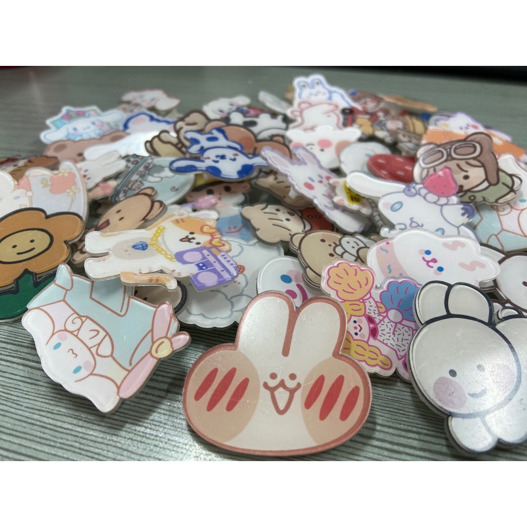 Set 3 sticker cute pin cài áo phụ kiện trang trí túi xách balo MEOW STORE MK03