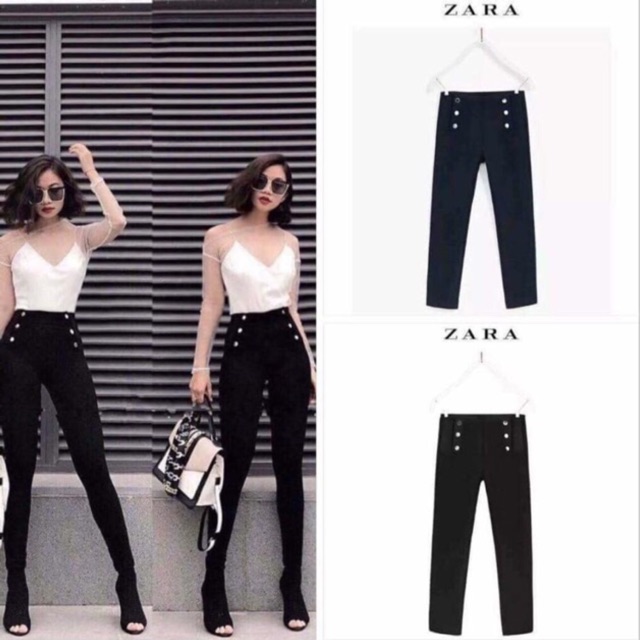 Quần legging zara sẵn navy 13-14