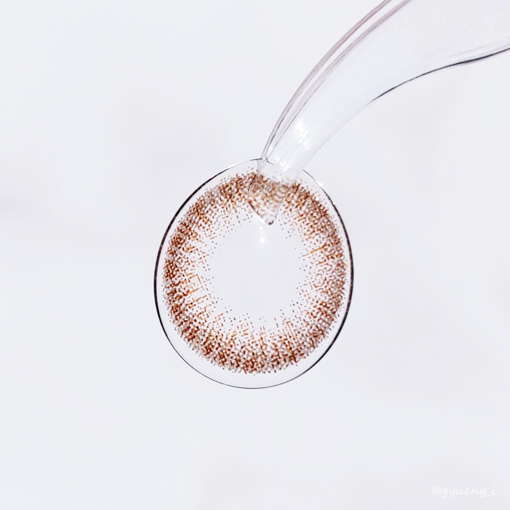 (𝟭 𝗰𝗮̣̆𝗽) Lens Hỗ Trợ Lệch Độ 1 Ngày Màu Nâu Cánh Ve Jenny Brown ANN365 Lens Nâu Tự Nhiên