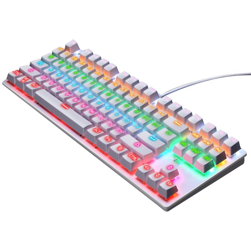Bàn Phím Cơ Chơi Game Màu Cầu Vồng 87 Phím