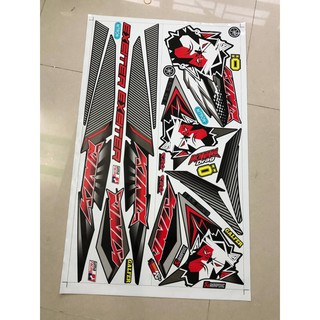 Decal Tem Xe Exciter 150 King Drag Đỏ Đen