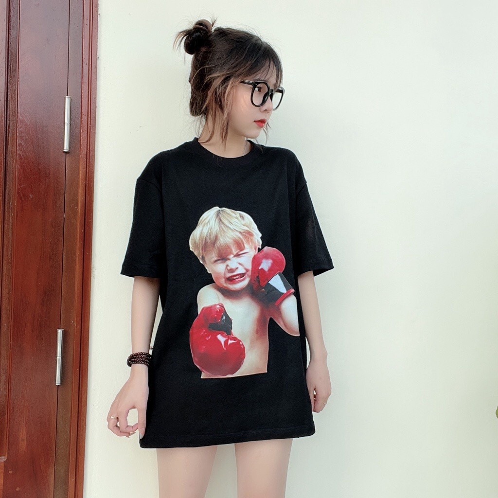 Áo thun tay lỡ , ao phông Boxing Boy chát liệu vải cotton 2 chiều co giãn thoáng mát.