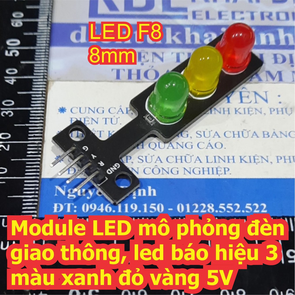 2 cái Module LED mô phỏng đèn giao thông, led báo hiệu 3 màu xanh đỏ vàng 5V kde7222