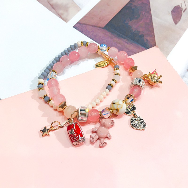 Vòng Tay Handmade Đính Đá Mã Não Hình Chai Nước Ngọt Phong Cách Bohemian | BigBuy360 - bigbuy360.vn