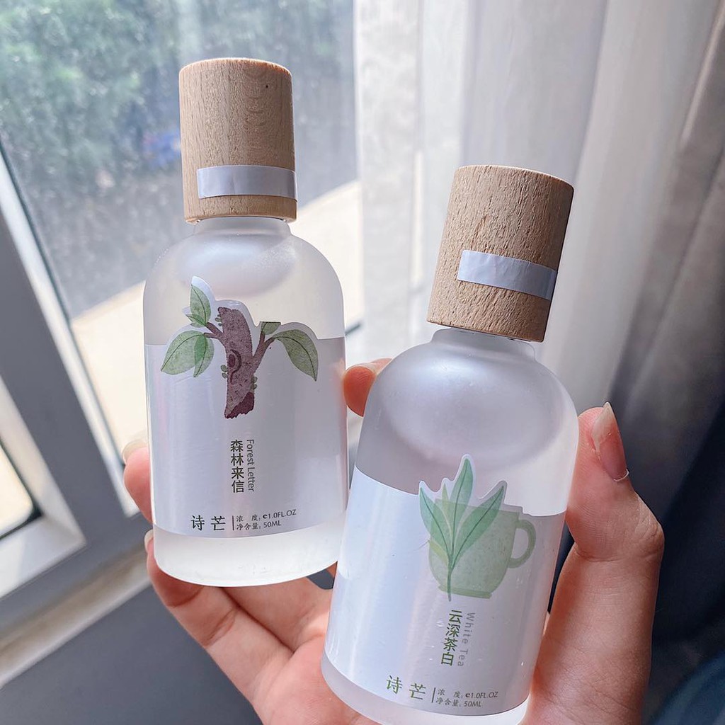 Nước hoa body mist Shi Mang chai tròn nắp gỗ đủ các hương thơm mát 50ml g20shop