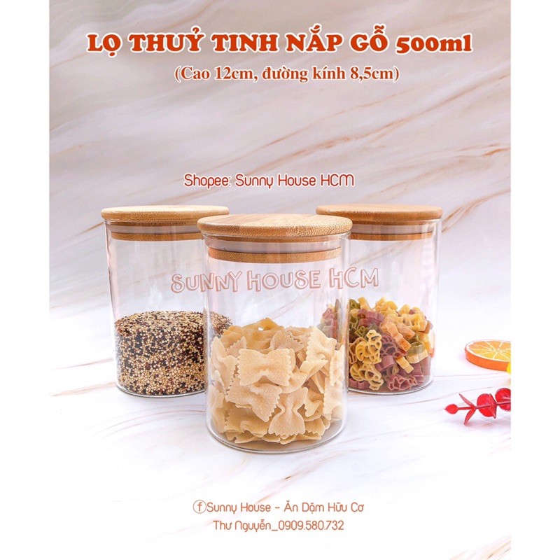 Lọ thuỷ tinh nắp gỗ nhiều size