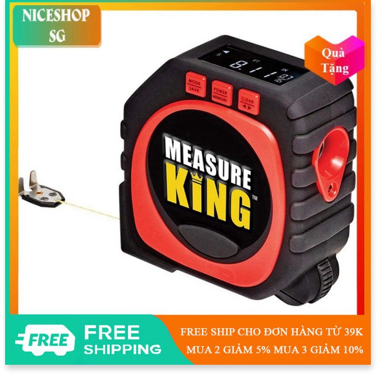 Xả kho - Thước đo đa năng 3in1 kỹ thuật số measure king có đen leser đo góc - NicePro