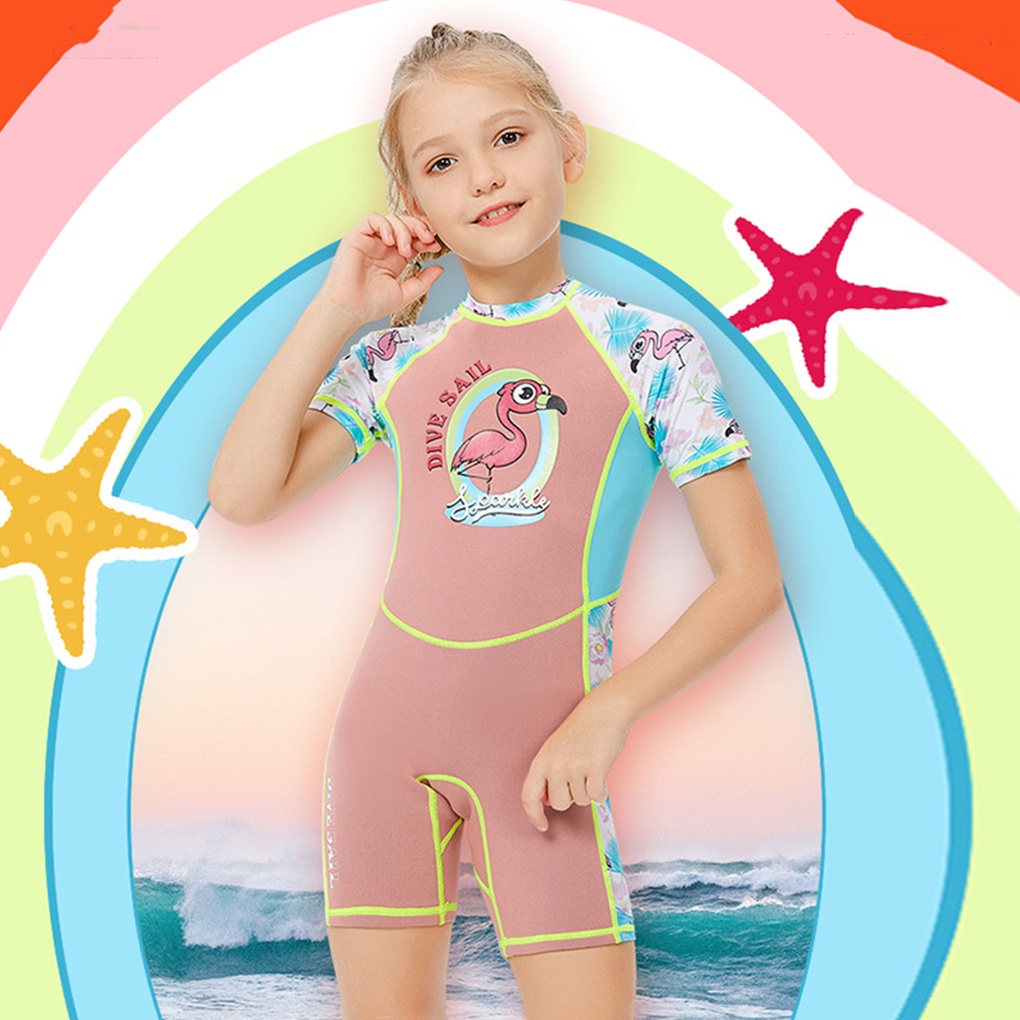 2MM Kids Wetsuit Wetsuits Diving Suit One-piece Full Body Rash Guard Wear-resistant Surf Suit for Girls Youth TeenELEN