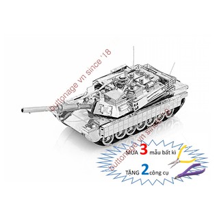 Mô Hình Lắp Ghép kim Loại 3D Xe tăng M1A1 Abrams - Iraq