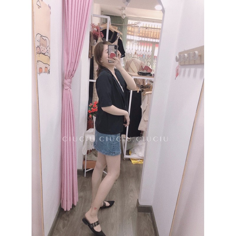 Khoác Vest Tay Ngắn Túi Gập | BigBuy360 - bigbuy360.vn