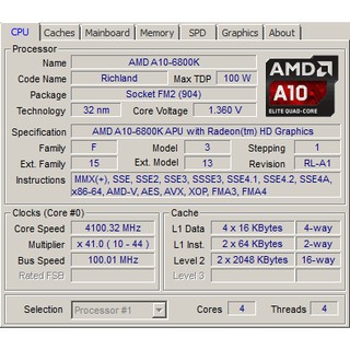 (HOT SALE) CPU AMD A10 6800k (4M Cache, 4.10Ghz)