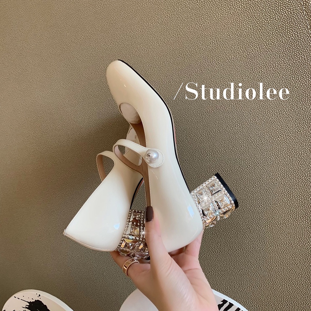 GIÀY BÚP BÊ MARY JANE QUAI NGANG ĐÍNH ĐÁ SIÊU XINH