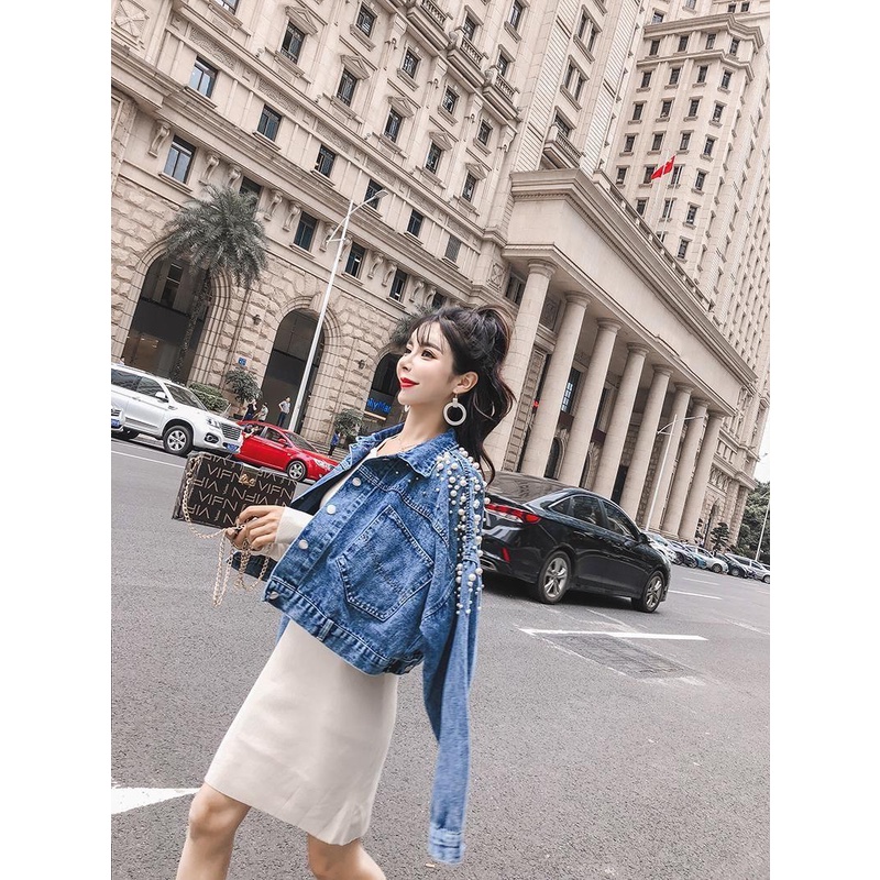 Áo khoác denim thời trang thu đông 2020 dành cho nữ