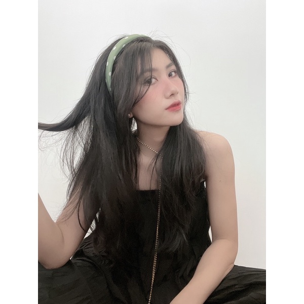 Cài tóc chấm bi phong cách vintage - Băng đô tóc retro chấm bi