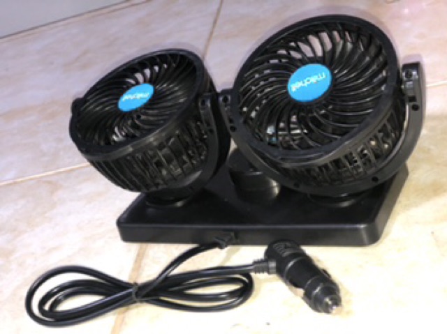 Sản phẩm gia đình làm: quạt làm mát ô tô 12v 24v quạt đôi 10cm