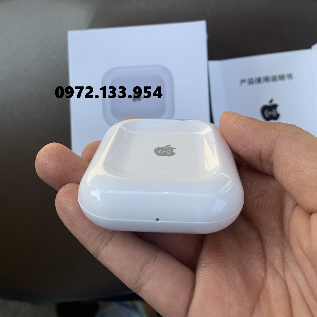sạc không dây cho airpods hổ trợ sạc nhanh chuẩn Qi cho ios và androi