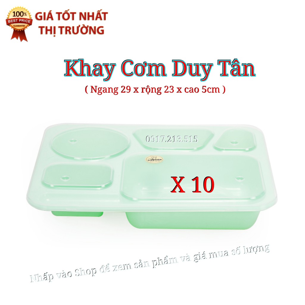 10 Cái Khay Cơm Tiện Lợi - Cty Duy Tân.Màu Ngẫu Nhiên