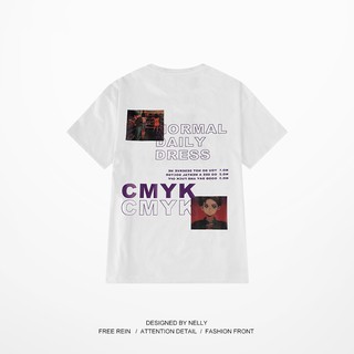 [NY8788] Áo thun Nelly nam nữ ngắn tay cổ tròn in chữ CMYK (NELLY)