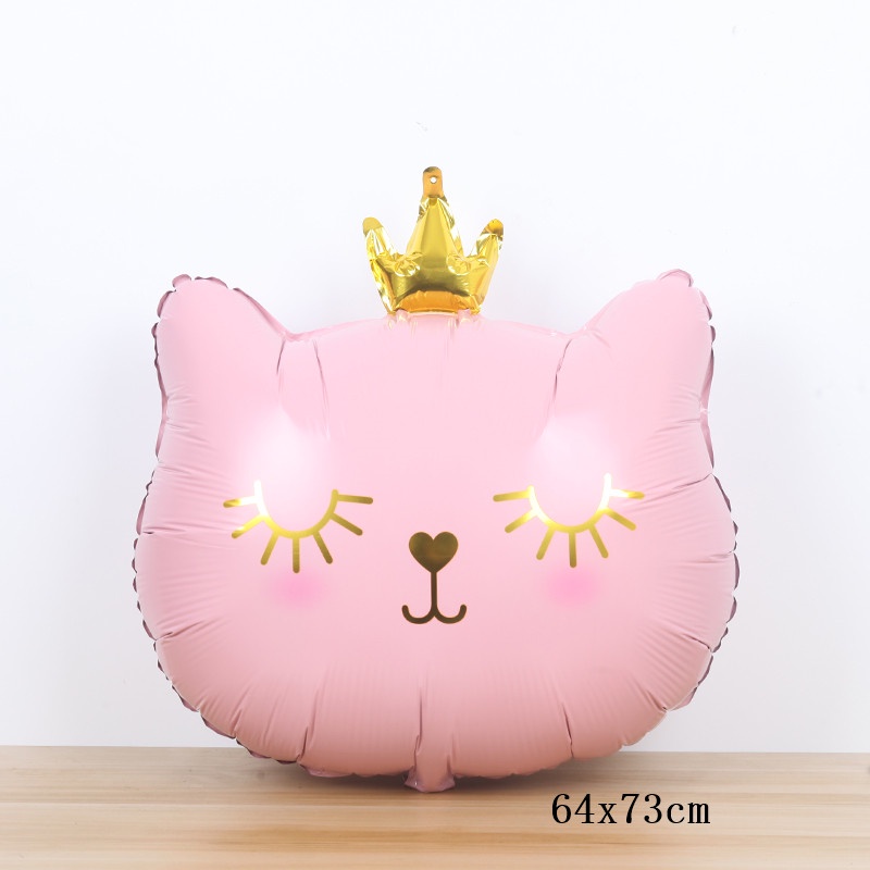 Bong Bóng Trang Trí Tiệc Sinh Nhật Hình Mèo 1 Cái Cho Trẻ Em