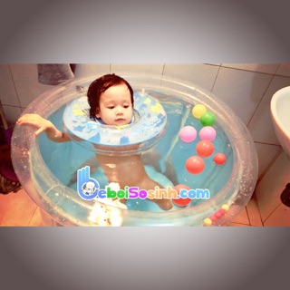 Bể bơi sơ sinh thành cao Doctor Dolphin chính hãng 80x80 cm giá rẻ nhất, tặng kèm đàn vịt và bóng