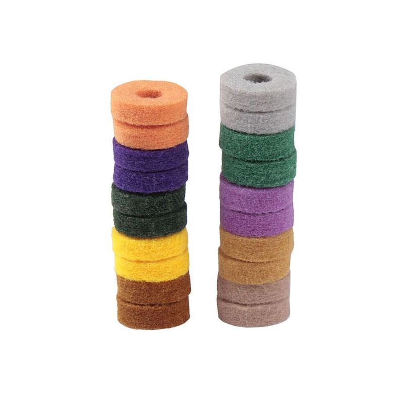 20 Pcs/bag Multicolor Drum Kit Cymbal Felt Pads Percussion Accessories Kit Pad Protection Effect