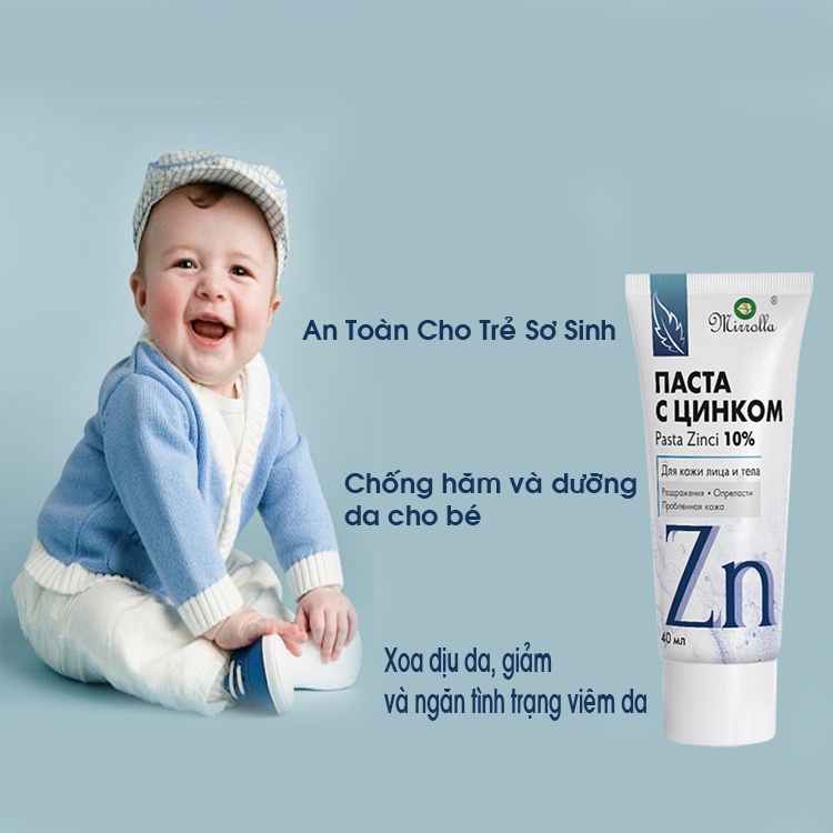 Kem Bôi Muỗi Đốt Cho Bé Zinc Mirrolla® NHẬP KHẨU NGA- Kem Bôi Muỗi Đốt Và Chống Hăm Cho Bé