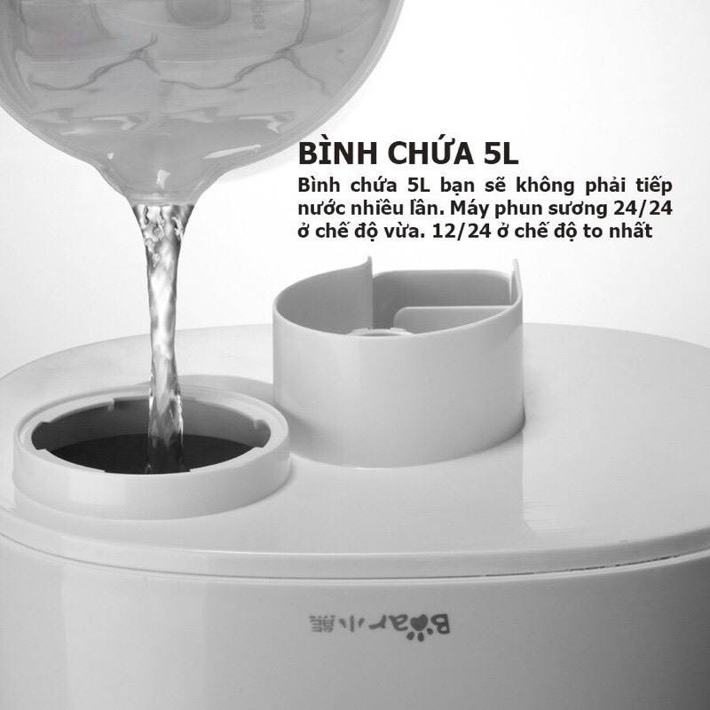 [Chính hãng] Máy phun sương khuyếch tán tinh dầu Bear 5L Chính Hãng BH12T