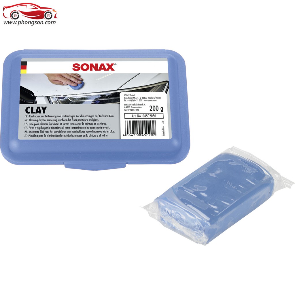 Đất sét tẩy bụi sơn Sonax Clay Blue 200g (xanh)