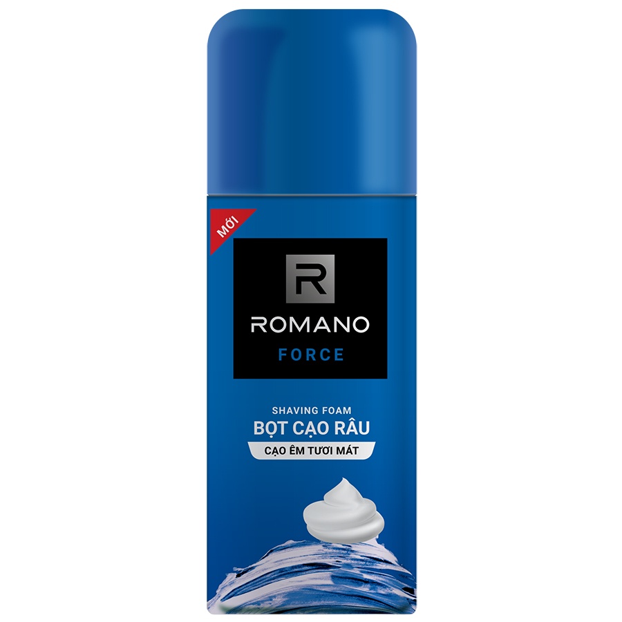 Bọt cạo râu Romano Force cạo êm tươi mát 175ml