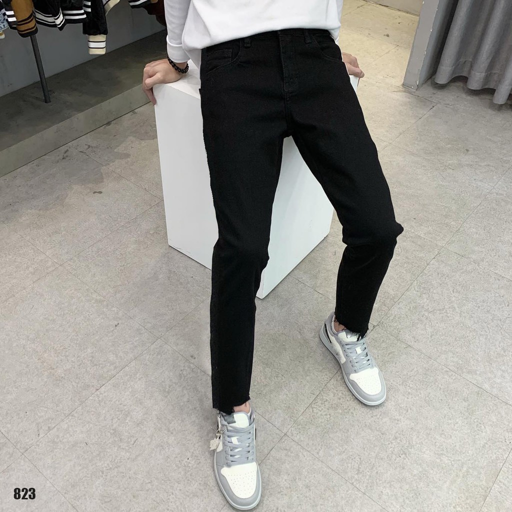 [Ảnh Thật] Quần Jeans Đen Skinny Cao Cấp Chất Bò Dày Dặn - 823